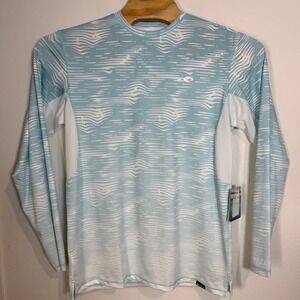 Costa Performance‎ Fishing Shirt Long Sleeve Moisture Wicking UPF Blue Men Small